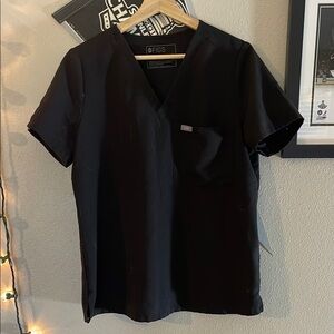 FIGS Black Scrub Top